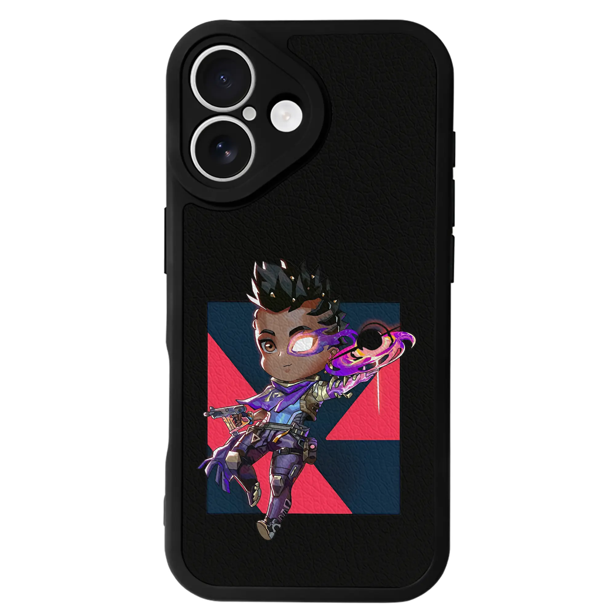 VALORANT グッズ,アストラ - IPhone 16シリーズ対応 ・ シリコンスマホケース ・ レザー調 ・ 高精度フィット ・ 耐衝撃 ・ ワイヤレス充電対応 ・ 精密カット